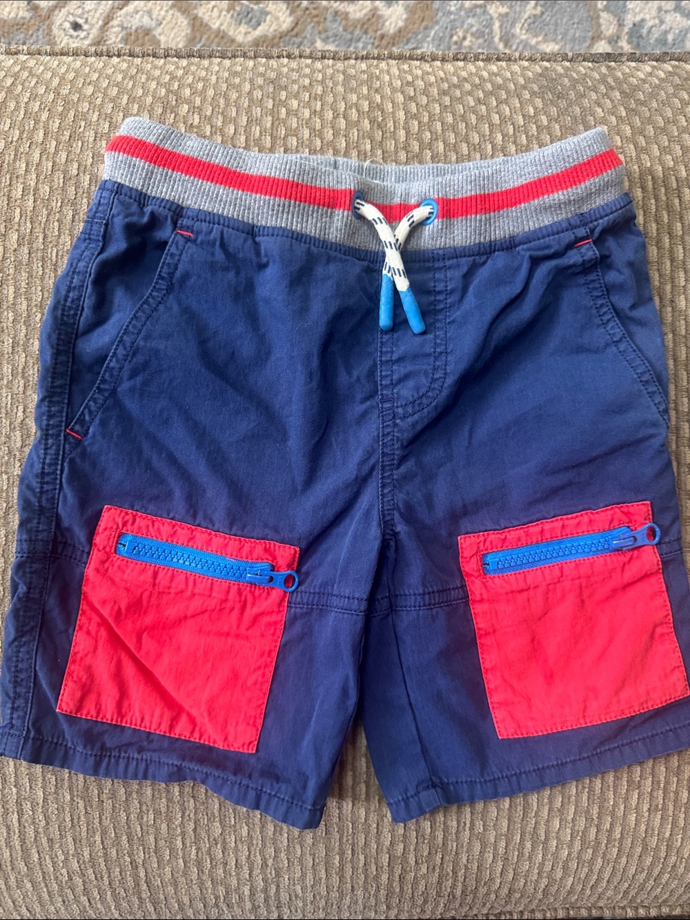 Boden Navy Shorts with Gray Ribbed Waistband